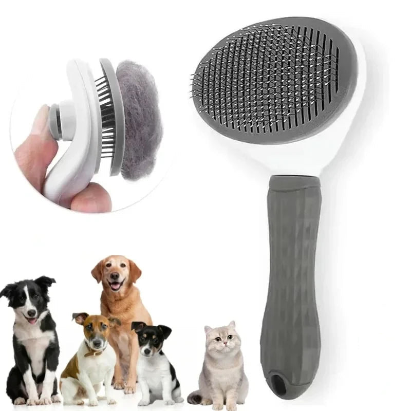 Pet Dog Brush Cat Comb Self Cleaning Pet Hair Remover Brush for Dogs Cats Grooming Tools Pets Dematting Comb Dogs Accessories